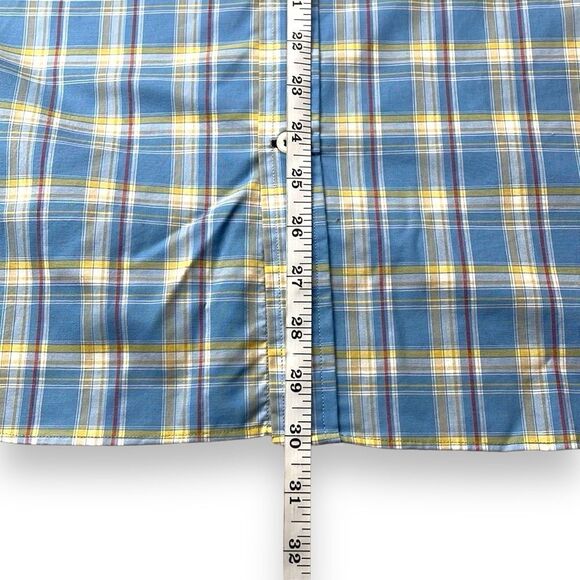 Nautica‎ Shirt Mens Extra Large XL Blue Plaid Stretch Long Sleeve Button Down - Picture 12 of 13
